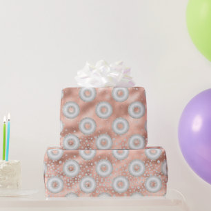Glitzer Donut Confetti Pattern Geschenkpapier