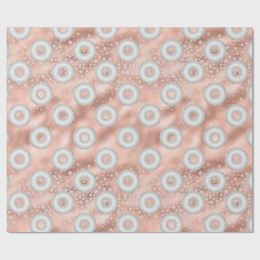 Glitzer Donut Confetti Pattern Geschenkpapier (Flach)