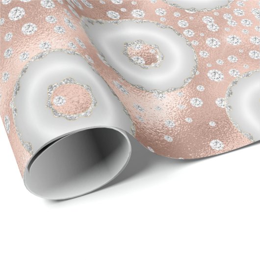 Glitzer Donut Confetti Pattern Geschenkpapier (Rolleneckpunkt)