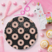 Glitzer Donut Confetti Pattern Pappteller (Party)