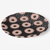 Glitzer Donut Confetti Pattern Pappteller (Schrägansicht)