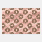 Glitzer Donut Pattern Geschenkpapier Set (Vorderseite 2)