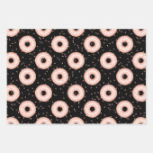 Glitzer Donut Pattern Geschenkpapier Set (Vorderseite)