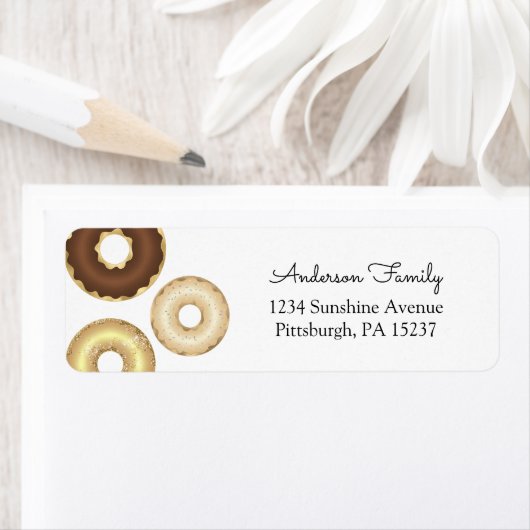 Glitzer Donut Rücksendeadresse (Insitu)