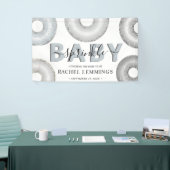 Glitzer Donut Sprinkle Boy Babydusche Banner (Messeveranstaltung)