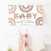 Glitzer Donut Sprinkle Girl Babydusche Banner (Insitu)