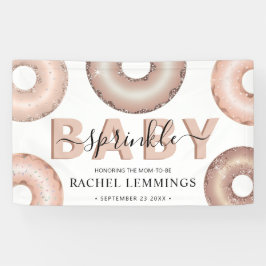 Glitzer Donut Sprinkle Girl Babydusche Banner