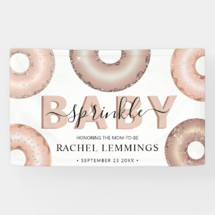 Glitzer Donut Sprinkle Girl Babydusche Banner