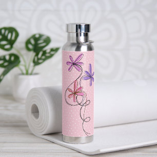 Glitzer Doodle Dots Trinkflasche