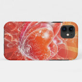 Glitzer-doppelter Herz-Fall Case-Mate iPhone Hülle (Rückseite (Horizontal))