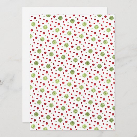 Glitzer Dots in Weihnachten Rot und Grün Glitzer (Vorne/Hinten)