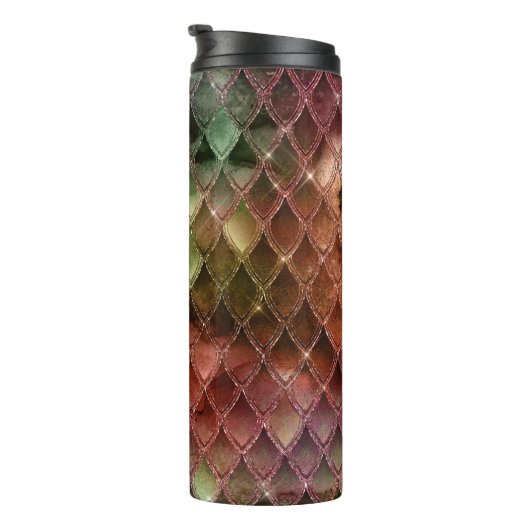 Glitzer Dragon Scale Muster Thermosbecher (Nach rechts gedreht)
