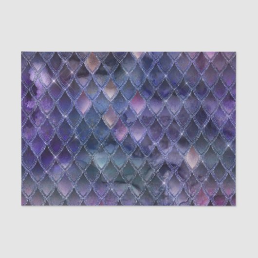 Glitzer Dragon Scales-Muster Seidenpapier (Vorderseite)