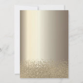 Glitzer Dress, Diamonds Champagne 65. Geburtstag Einladung (Rückseite)