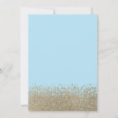 Glitzer Dress, Tiara, Diamonds Light Blue Sweet 16 Einladung (Rückseite)