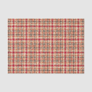 Glitzer Earthtone Tartan kariert Seidenpapier