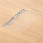 Glitzer Edge Silver Text First Heilige Kommune Acryleinladungen (Ablage )