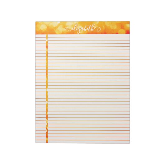 Glitzer Editor in Orange Notizblock (Rotiert)