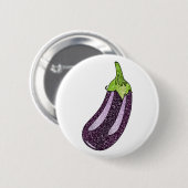 Glitzer Eggplant Button (Vorne & Hinten)