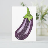 Glitzer Eggplant Dankeskarte (Stehend Vorderseite)