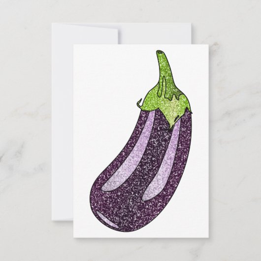 Glitzer Eggplant Dankeskarte (Vorderseite)