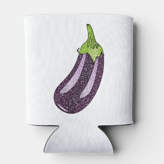 Glitzer Eggplant Dosenkühler (Rückseite)