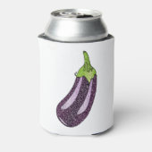 Glitzer Eggplant Dosenkühler (Kanne Rückseite)