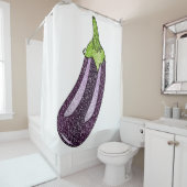 Glitzer Eggplant Duschvorhang (Beispiel)