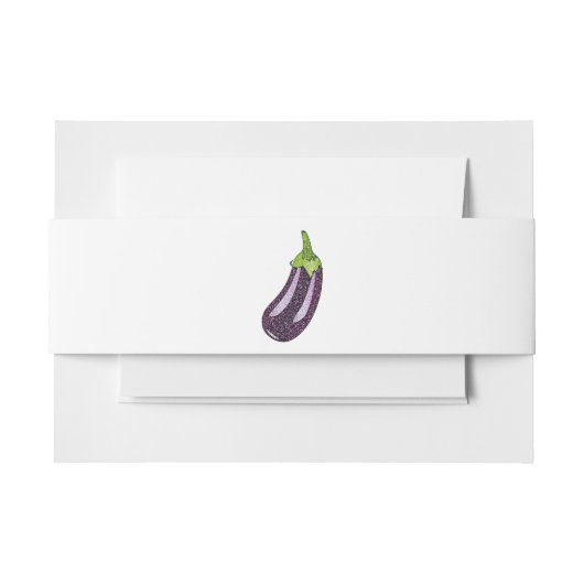 Glitzer Eggplant Einladungsbanderole (Vorderseite Beispiel)