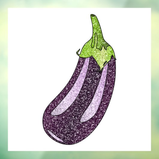 Glitzer Eggplant Fensteraufkleber (Blatt 3)