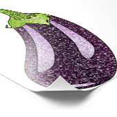 Glitzer Eggplant Fotodruck (Ecke)
