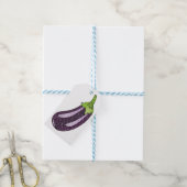 Glitzer Eggplant Geschenkanhänger (Mit Garn)