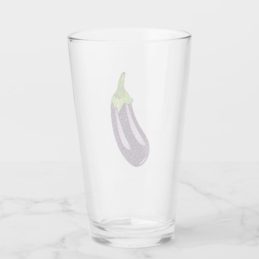 Glitzer Eggplant Glas (Rückseite)