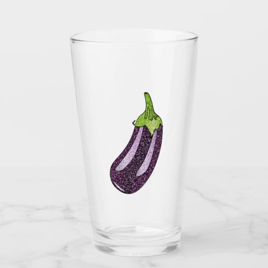 Glitzer Eggplant Glas (Vorderseite)