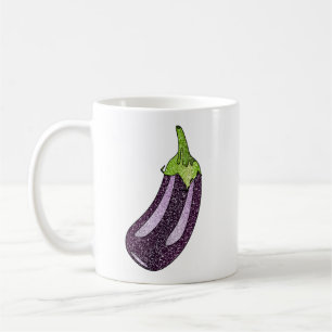 Glitzer Eggplant Kaffeetasse