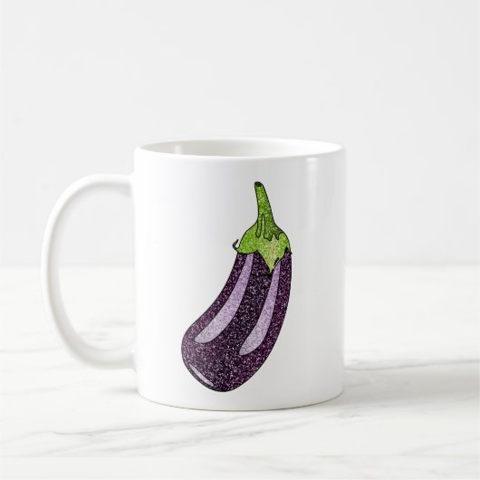 Glitzer Eggplant Kaffeetasse (Links)