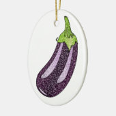 Glitzer Eggplant Keramik Ornament (Links)