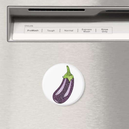 Glitzer Eggplant Magnet (In Situ (Geschirrspüler))