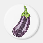 Glitzer Eggplant Magnet (Vorne)
