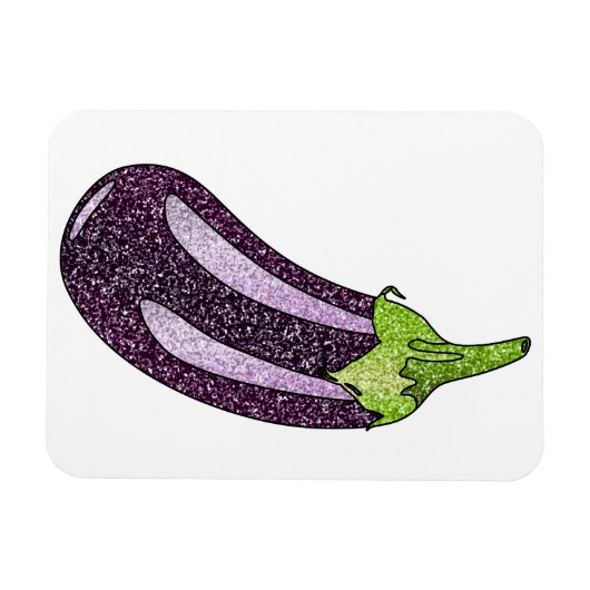 Glitzer Eggplant Magnet (Horizontal)