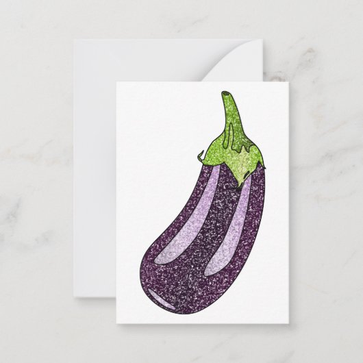Glitzer Eggplant Mitteilungskarte (Vorderseite)
