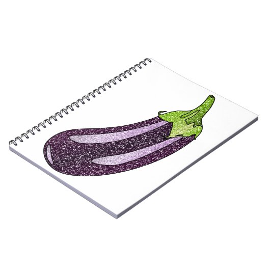 Glitzer Eggplant Notizblock (Linke Seite)