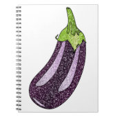 Glitzer Eggplant Notizblock (Vorderseite)