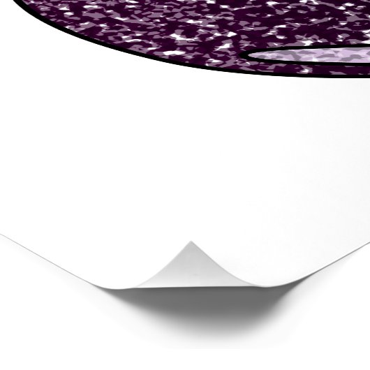 Glitzer Eggplant Poster (Ecke)