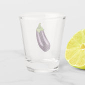 Glitzer Eggplant Schnapsglas (Rückseite)