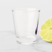 Glitzer Eggplant Schnapsglas (Links)