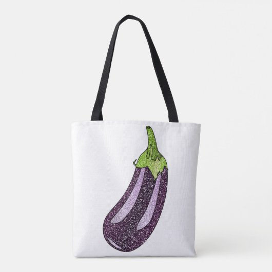 Glitzer Eggplant Tasche (Rückseite)