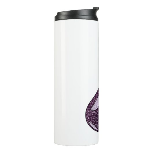 Glitzer Eggplant Thermosbecher (Nach links gedreht)