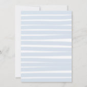 Glitzer Eiffel Paris Floral Blue Boy Baby Dusche Einladung (Rückseite)