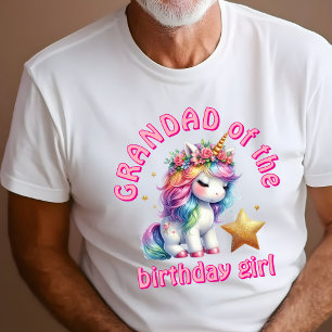 Glitzer Einhorn magische Mädchen Geburtstag Opa T-Shirt